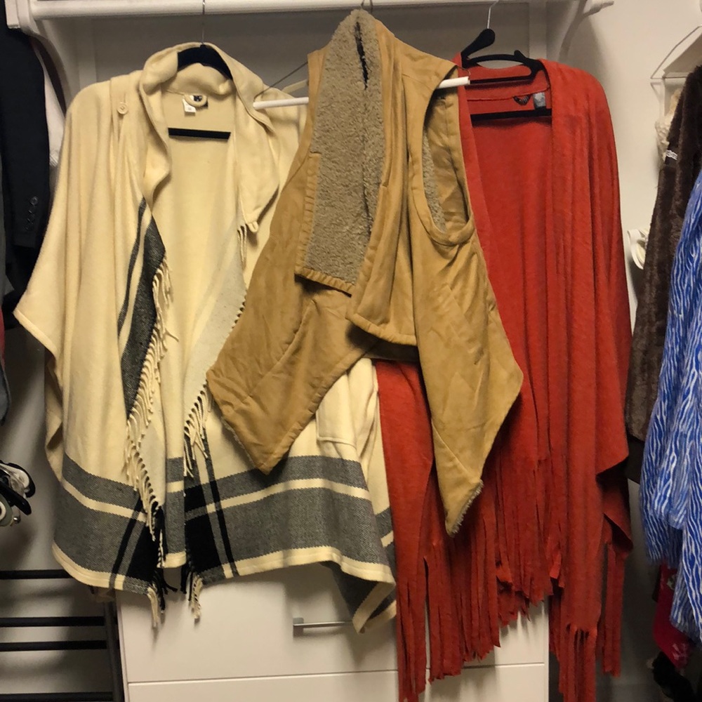 Vest and poncho assortment